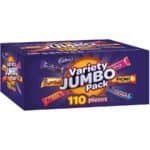 Cadbury Variety Jumbo Pack 110 Pieces 1.56kg
