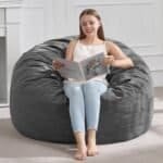 Hobestluk 3FT Bean Bag Chair Bean Bag Chairs for Adults Giant Bean Chairs with Velvet Cover